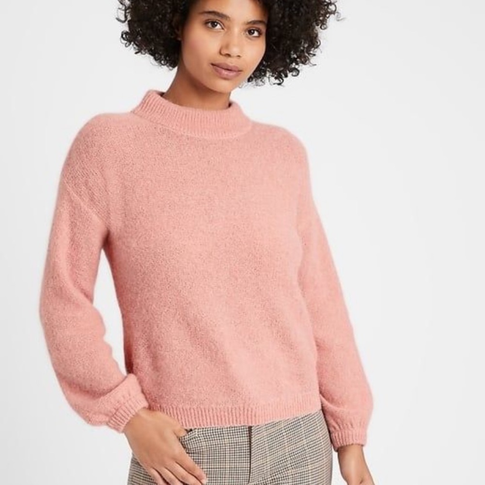 Banana Republic Mockneck Balloon sleeve sweater